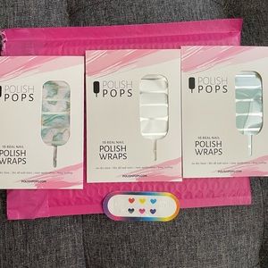 NWT/ never opened 3pack of Polish Pops nail wraps
